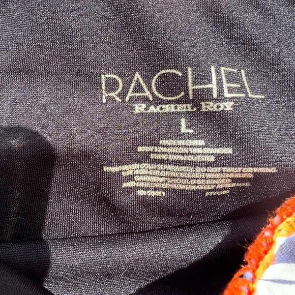 Rachel swimsuit/ Triangle Bikini Navy Top Medium Bottoms Large - Picture 2 of 5